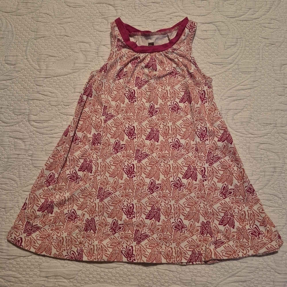 Tea Collection girls 12-18 months sleeveless butterfly design dress VGUC